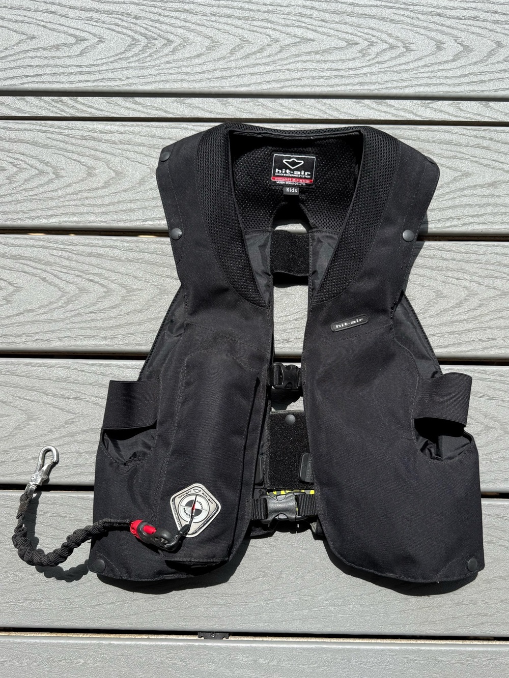 Kids Black Inflatable Safety Vest